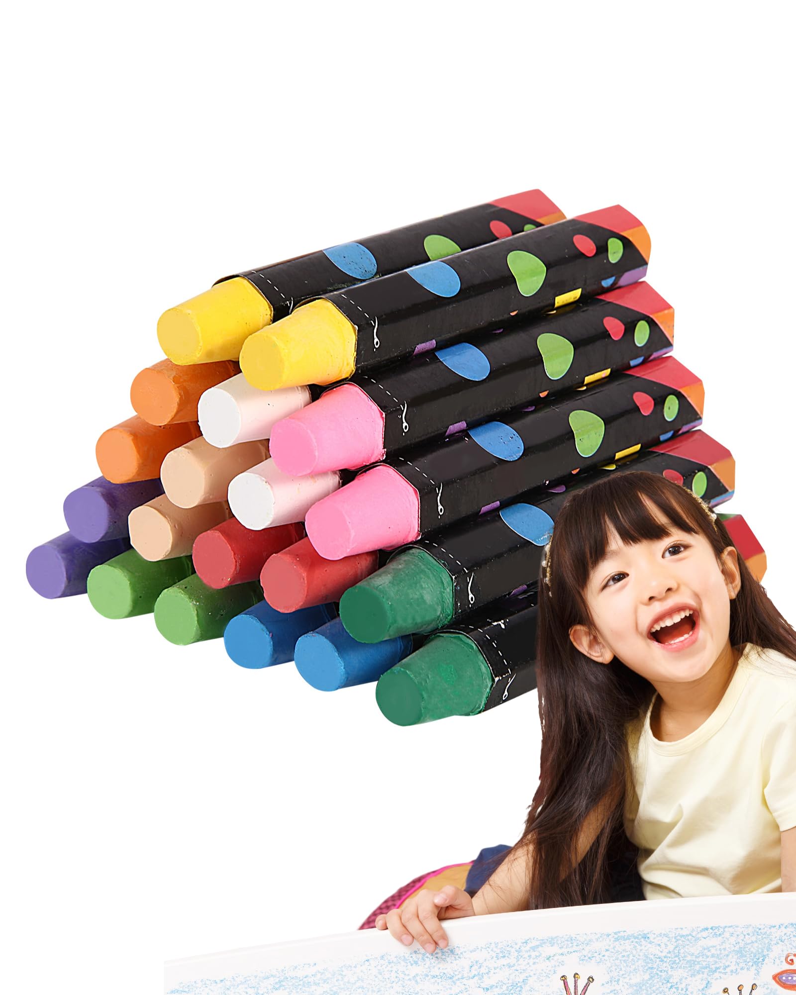 Amazon.co.jp: PHILODOGS チョーク 10色・20本セット、粉が出ず、水で